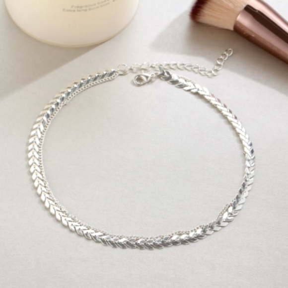 Double Layer Chevron Choker Necklace - Picture 2 of 5